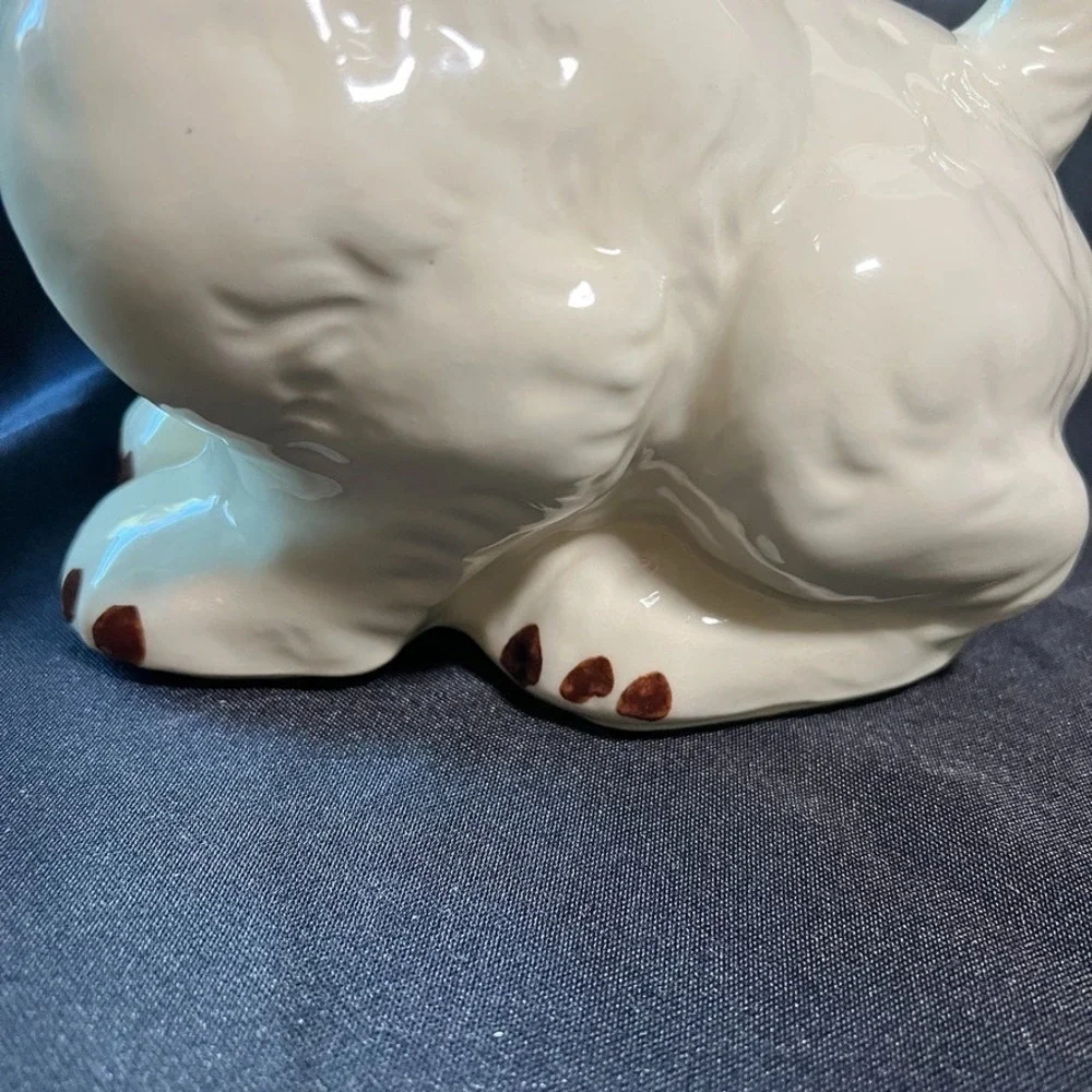 Shawnee Pottery Mugsy Dog Cookie Jar w/ Salt & Pepper Shakers AS IS REPAIRED BOW